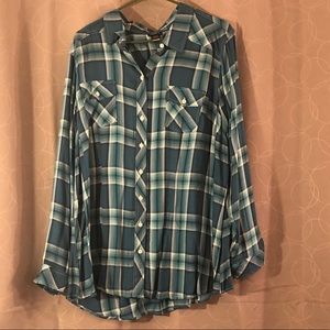 Torrid plaid button up